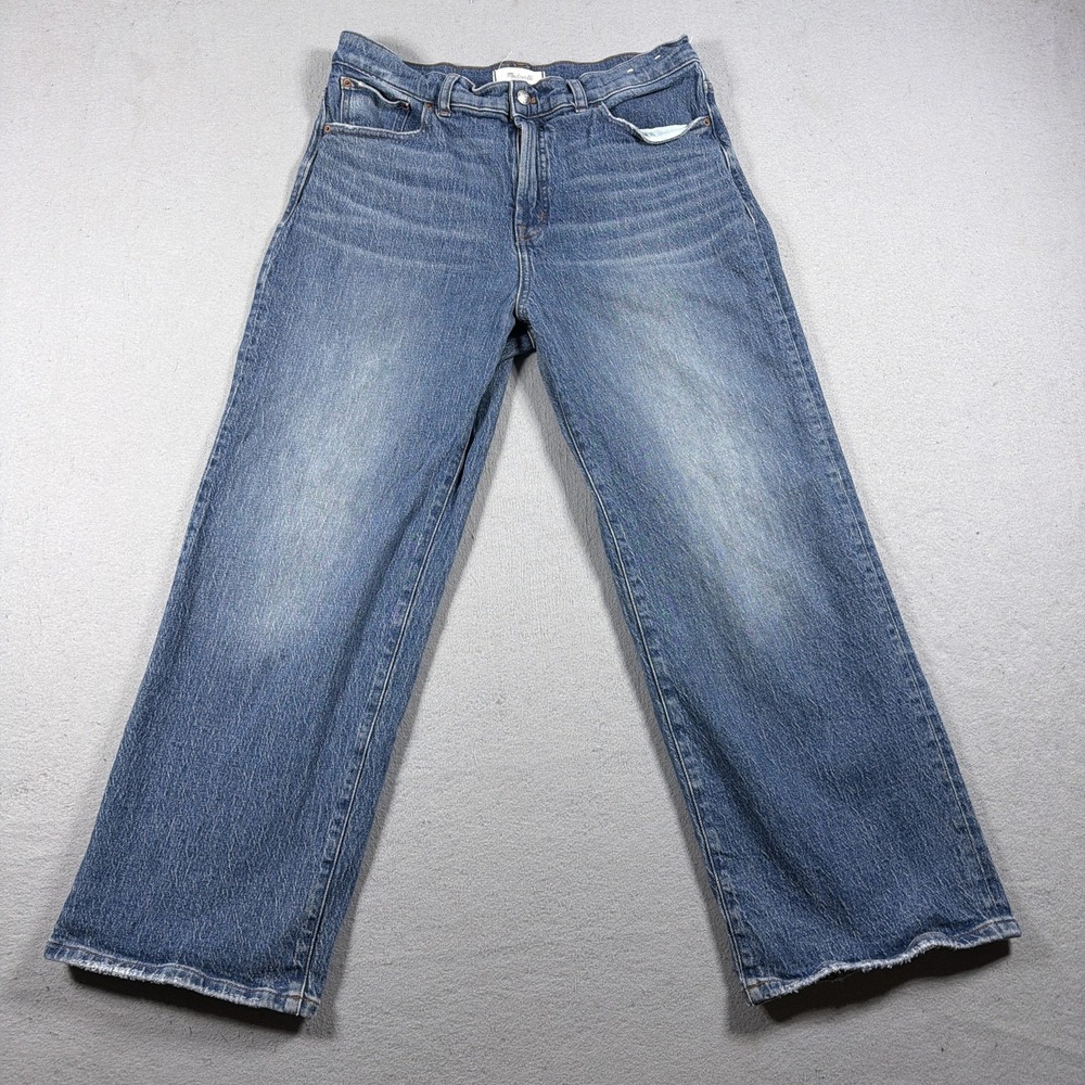 Madewell Jeans Womens 30 Petite Blue Perfect Vintage High Rise Wide Leg Denim
